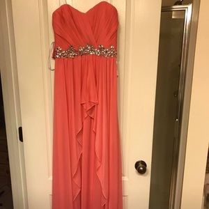 Salmon formal gown